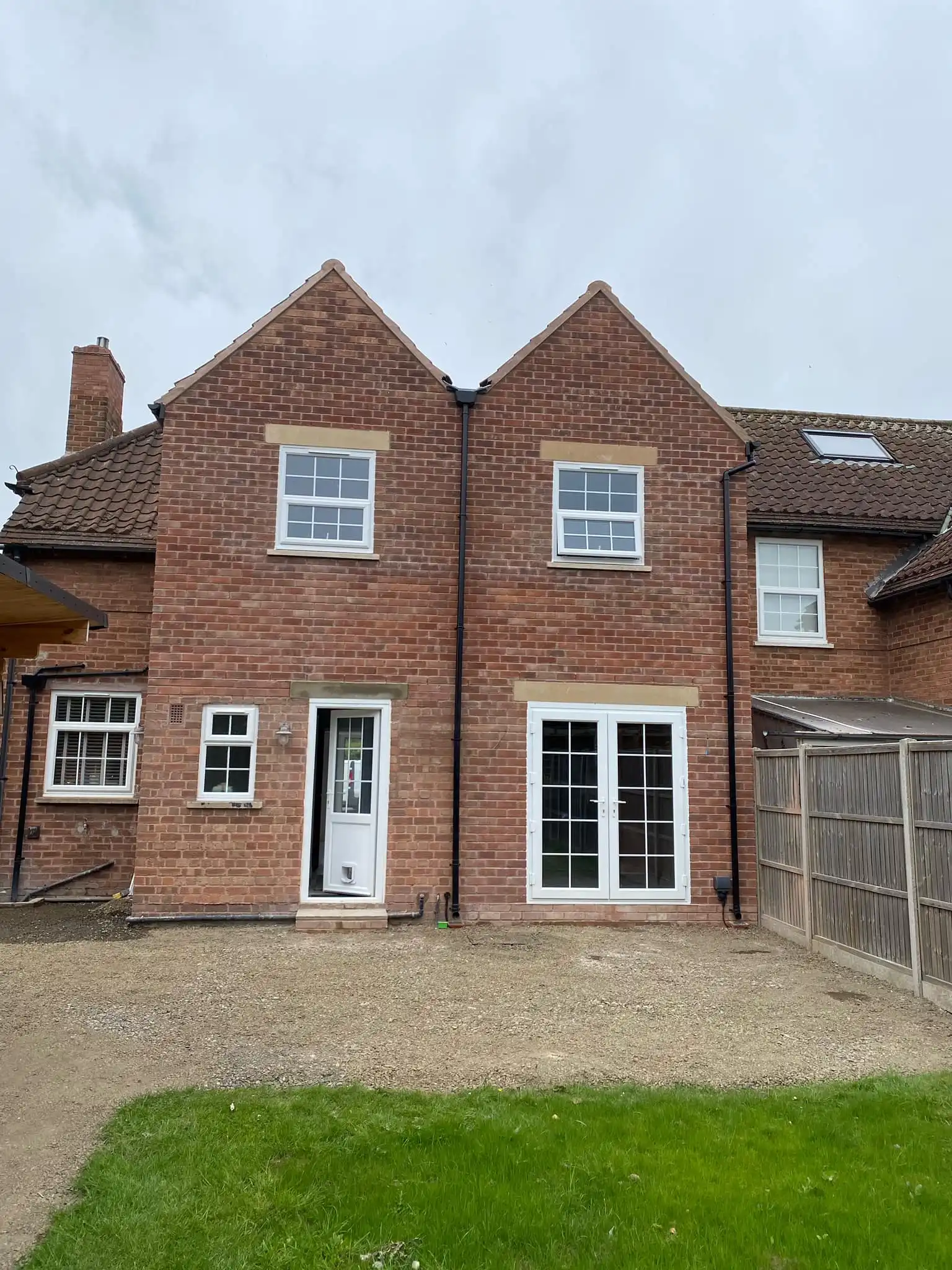 Double story extension showing two-level construction maximising living space